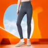 Grey high-waisted brushed yoga pants for women, slim and elastic sports casual trousers Specification image